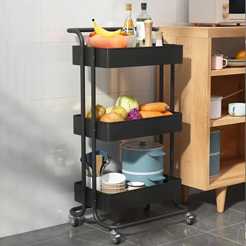 Carrito Organizador de 3 Niveles con Ruedas